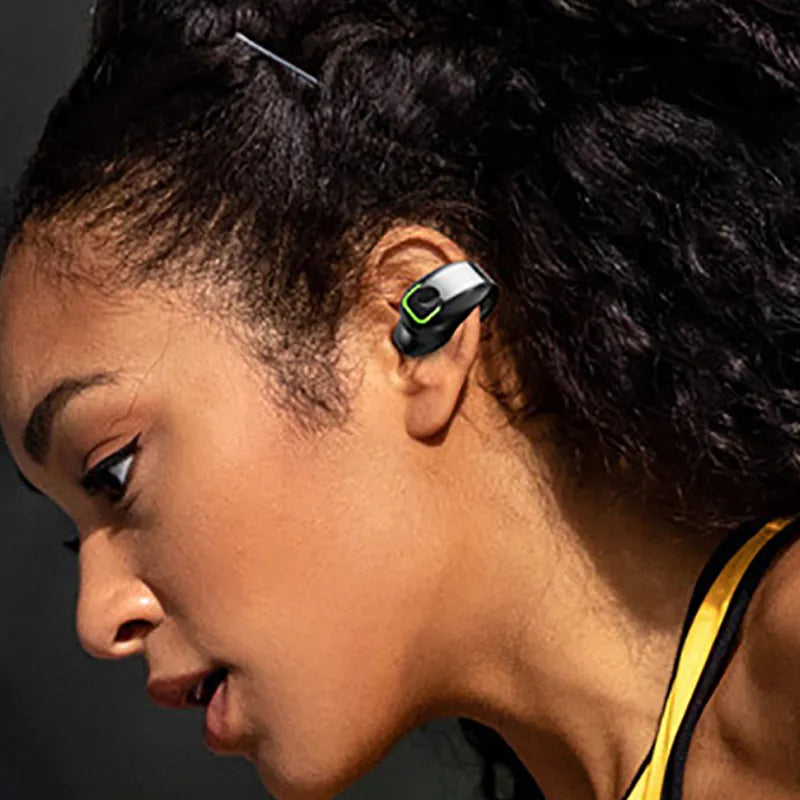 Wireless TWS Bluetooth 5.3 Earphones with Ear Clip and Microphone - Sports HiFi Stereo Headset for Xiaomi iPhone