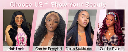 Body Wave Headband Wig – Ready-to-Wear Remy Human Hair Machine-Made Wig for Women