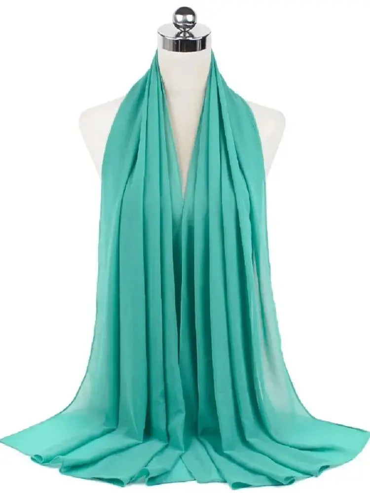 Women’s Solid Chiffon Instant Hijab – Ready-to-Wear Islamic Scarf, Muslim Shawl & Arab Head Wrap