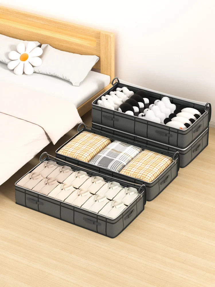 Large Foldable Under-Bed Clothes Storage Bag | Quilts and Doggy Bag Organizer for Bedroom and Dorm