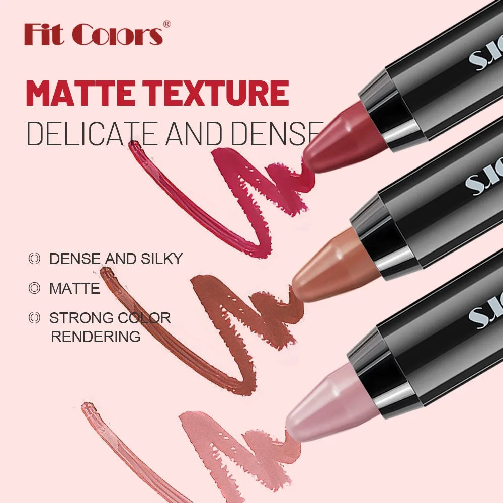 Matte Brown Lip Liner Pencil – Waterproof, Long-Lasting Lip Outline and Contouring, Moisturizing Lip Balm Crayon