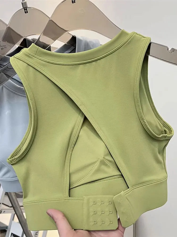 INLUMINE Anti-Light Sports Bra – Backless Yoga & Gym Fitness Top for Women