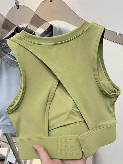 INLUMINE Anti-Light Sports Bra – Backless Yoga & Gym Fitness Top for Women