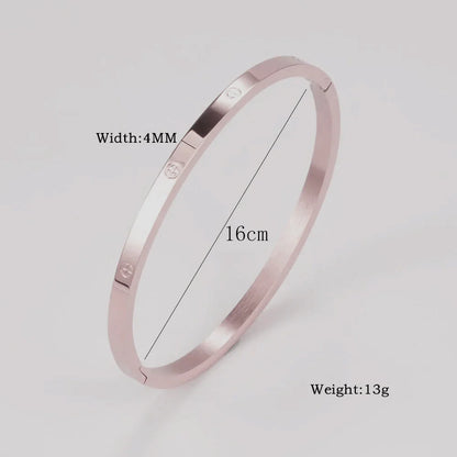 Stainless Steel Cuff Bracelet — Crystal Charm Bangle for Women, Fashion Jewelry