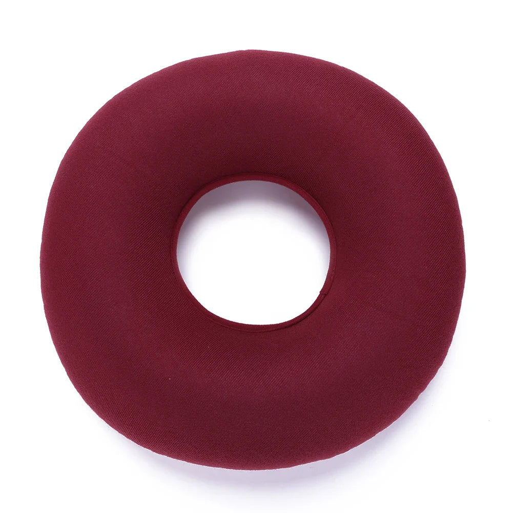 35cm Inflatable Hip Support Cushion – Medical Hemorrhoid Donut Seat Pad with Pump, Anti-Bedsore Round Massage Pillow
