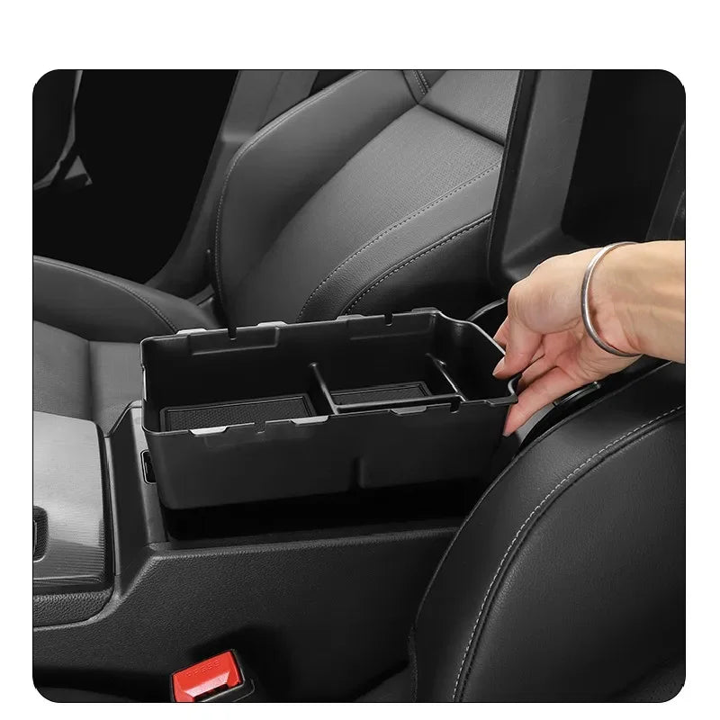 Honda Civic 11th Gen 2021–2023 Central Armrest Storage Box – Black Interior Organizer Tray for Car Console Storage