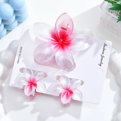 18Pcs Egg Flower Hair Clips | Gradient Candy Color Flowers, Shark Clips for Daily Ponytail Styling