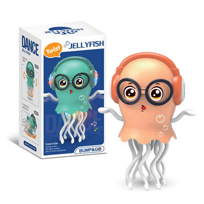 Electric Dancing Octopus & Jellyfish Toy – Eight-Arm Automatic Obstacle-Avoidance Interactive Toy for Kids’ Development