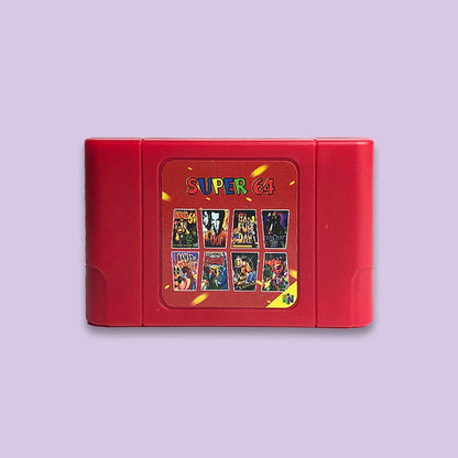 Super 64 Retro Game Cartridge — 340-in-1 N64 Game Card, Region-Free with 16GB Memory for Nintendo 64