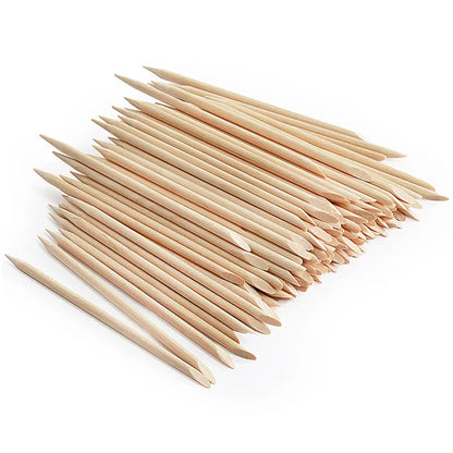 Lurayee Orange Wood Nail Cuticle Pusher – Manicure Tool for Nail Art, Gel Polish, and Nail Design