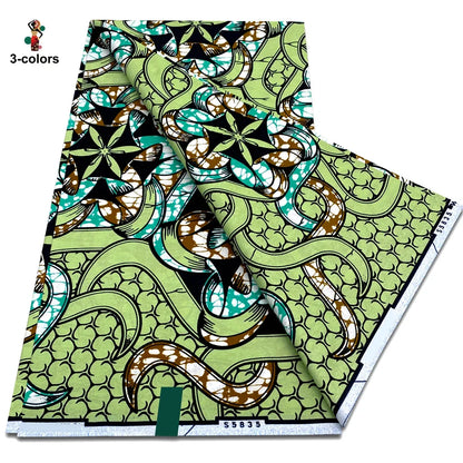 2026 Original African Wax Print Fabric - 100% Cotton Nigerian Ankara Batik Soft Pagne Material