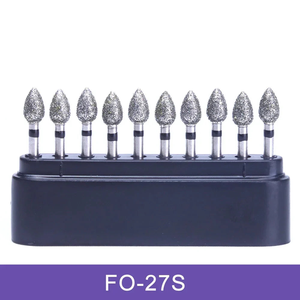 AZDENT Dental Diamond Burs Kit – Multiple Models with Black Storage Box for High-Speed Handpiece