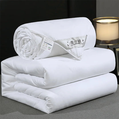 Natural Mulberry Silk Duvet – Luxury Queen & King Size Comforter, All-Season Bedding for Summer & Winter