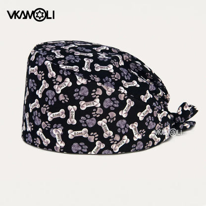 Unisex Ankara Cotton Nursing Hat - 100% Cotton Surgical Scrub Cap for Doctors, Nurses & Veterinary Medical Staff