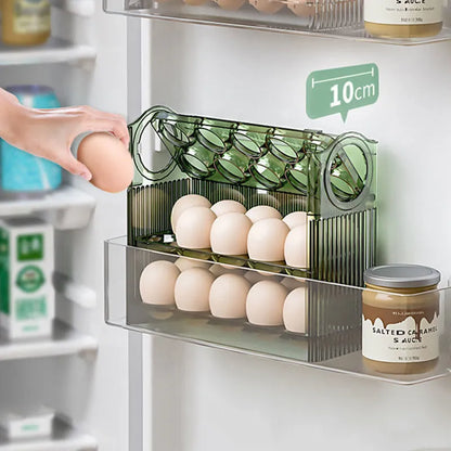 Egg Storage Box Refrigerator Organizer - Food Containers Fresh-keeping Case Holder Tray Dispenser for Kitchen