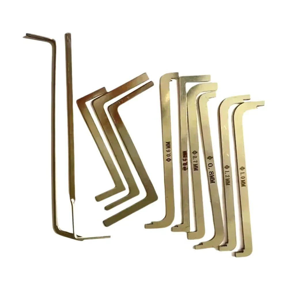 11Pcs Lock Pick Set - Double-Head Tension Wrench Turning Tools Emergency Unlock Kit for DIY Locksmith Beginners
