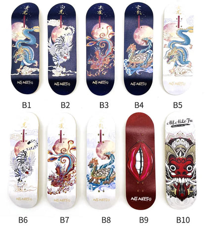 Creative Mini Finger Skateboard – Colorful Maple Fingerboard with Double Rocker, Sport Bearings & Palm Slide Board