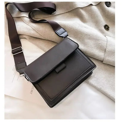 Classic PU Leather Crossbody Bag for Women – Fashion Shoulder Messenger, Travel Handle Flap Handbag