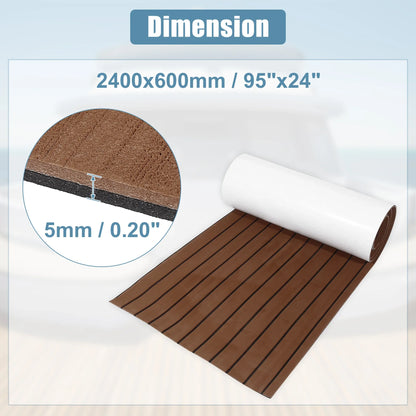 Uxcell EVA Foam Boat Flooring – Teak Foam Decking Marine Yacht Deck Mats (Multiple Sizes)
