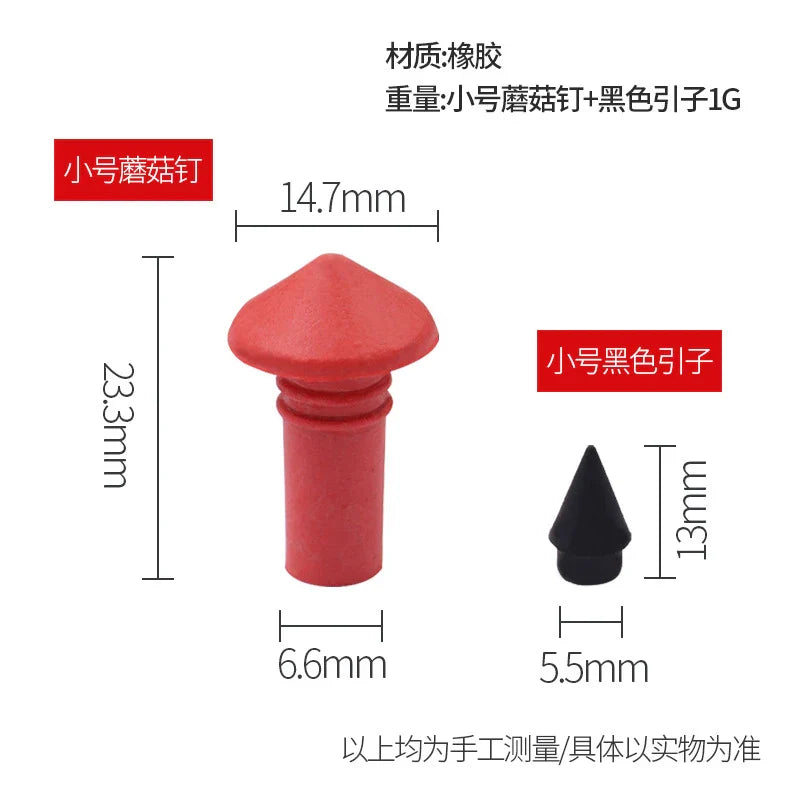 Universal Mushroom Tubeless Tire Repair Kit — Red & Black 7mm/8mm Rubber Plugs for Car Tire Repair