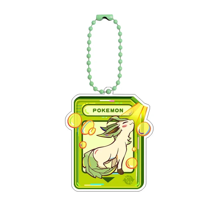 Pokémon Acrylic Keychain Set — Eevee, Pikachu, Gengar & Charizard Cartoon Pendant for Anime, Game Collection & Gift Toys