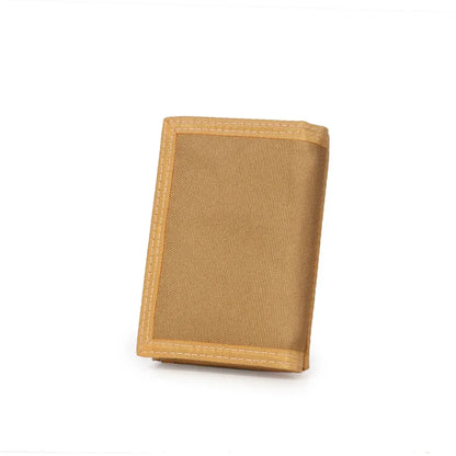 Men's Korean Tri-Fold Coin Purse – 5 Colors, Slim Canvas Wallet, Multifunctional Card Holder