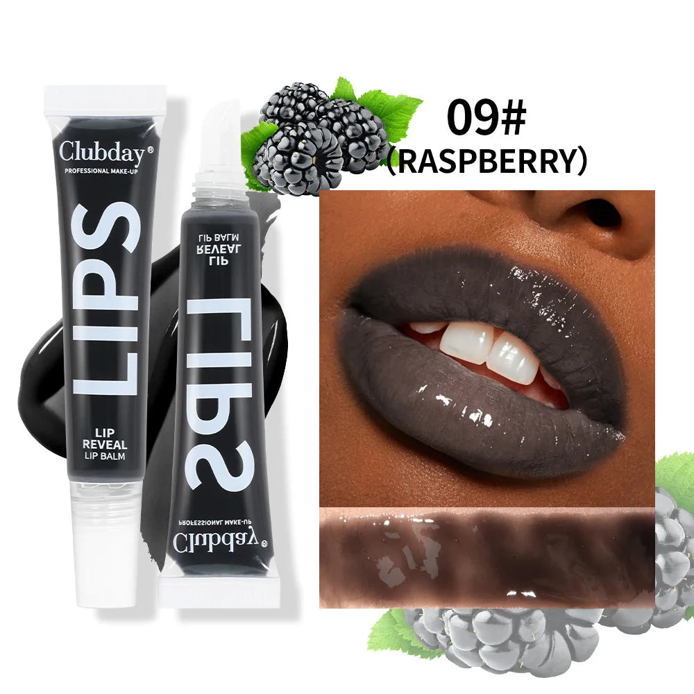Clubday 9-Color Lip Balm Set – Moisturizing Fruit Lip Oil with Mirror, Long-Lasting Hydrating Lip Gloss