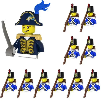 WW2 Mini Military Imperial Navy Soldier Building Blocks – Caribbean Pirates Figures Bricks Educational Toys for Boys, Christmas Gift