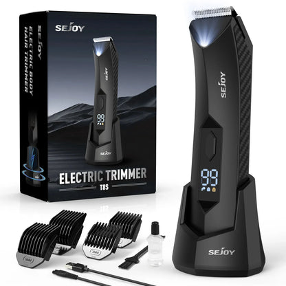 Sejoy Professional Men’s Hair Clippers – Electric Trimmer for Beard, Body, Groin & Pubic Hair Shaving