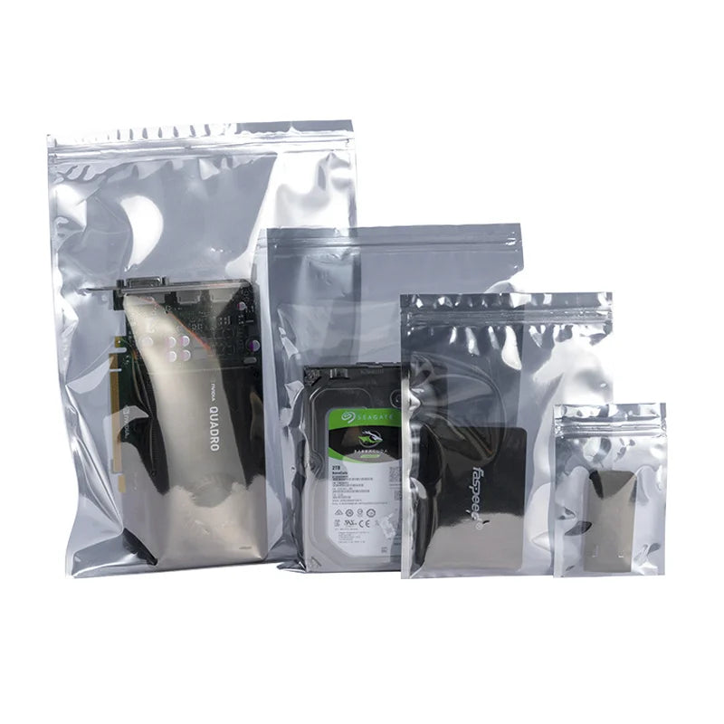 Transparent Anti-Static Shielding Bags – ESD Self-Sealing Pouches for Storage of Small Electronics & USB Accessories