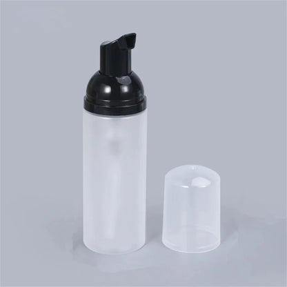 60ml Small Foam Dispenser Pump Bottle - Refillable Plastic Soap Container for Travel, Cleaning & Cosmetics Packaging
