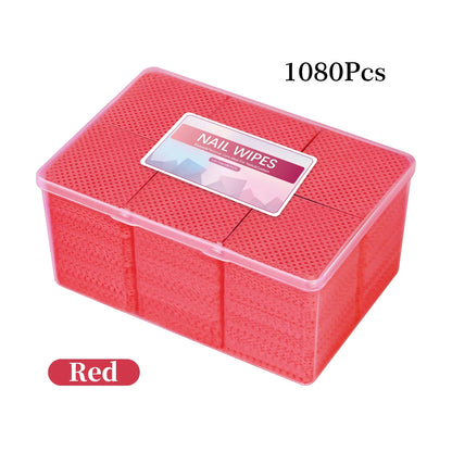 1080-Piece Nail Art Wipes - Lint-Free Cotton Pads for Gel Polish, Eyelash Glue & Beauty Cleaning