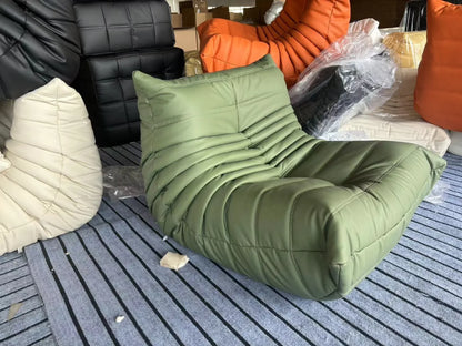 Caterpillar Single Sofa Chair – Cozy Tatami Lounge Chair for Living Room, Bedroom, Balcony, Reading, and Leisure