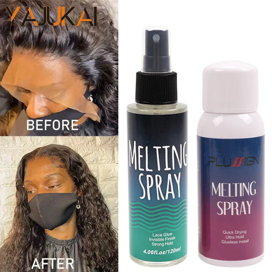 120ml Lace Melting Spray – Seamless Finish Glue, Invisible Hair Adhesive for Lace Wigs, Strong Hold