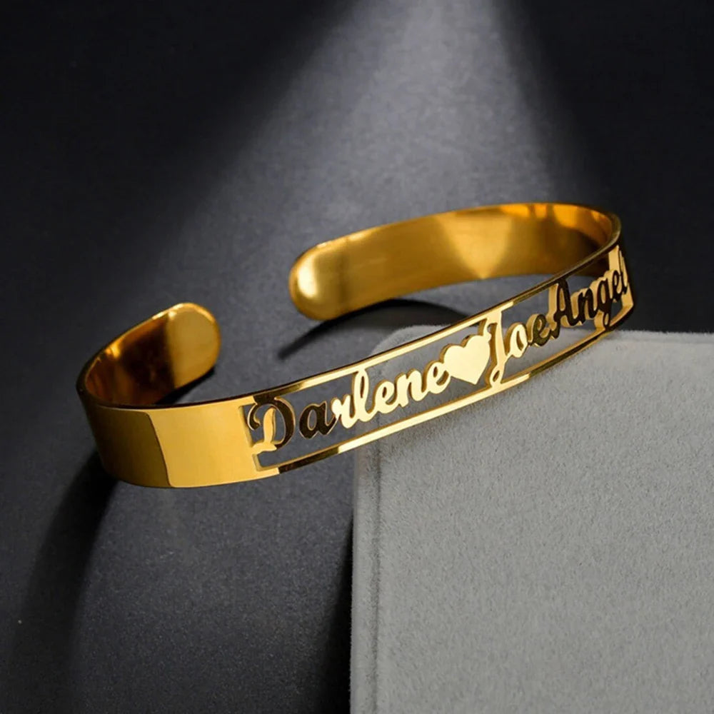 Personalized Couple Name Bracelet – Custom Handmade Gift for Her, Birthday or Anniversary