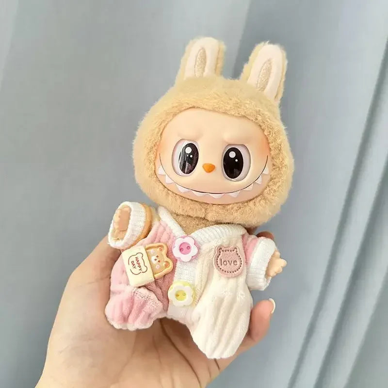 Mini Plush Doll Clothes Set – Kpop EXO Labubu V1 V2 Idol Doll Pit Strip Climbing Suit & Accessories, Clothing Gift