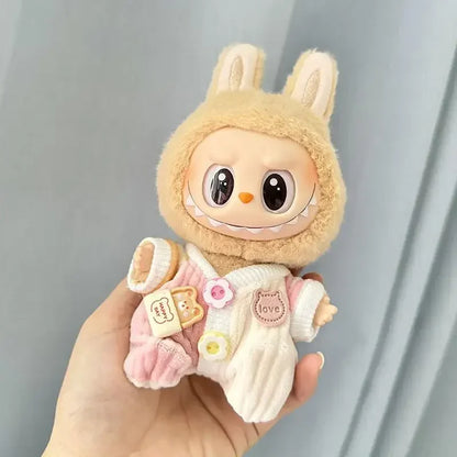 Mini Plush Doll Clothes Set – Kpop EXO Labubu V1 V2 Idol Doll Pit Strip Climbing Suit & Accessories, Clothing Gift