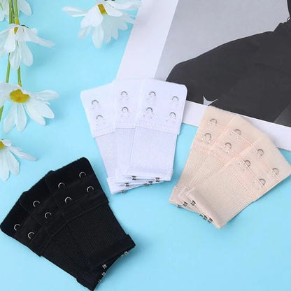 3PCS 2-Hook Bra Extender Set – Elastic Adjustable Extension Straps for Women’s Bras & Underwear