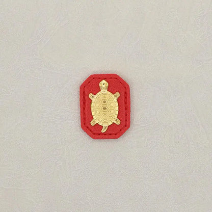 Money-Biting Turtle Ornament - Mini Feng Shui Lucky Turtle Charm for Longevity, Protection and Wealth