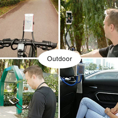 Flexible Neck Phone Holder - 360° Hands-Free Lazy Bracket Stand for iPhone, Samsung & Xiaomi