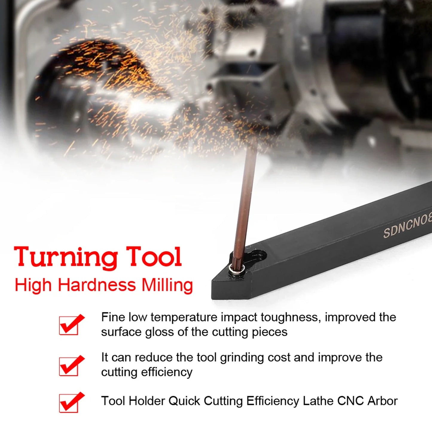 8-16mm Lathe Turning Tool Holder — Boring Bar & CNC Metal Cutter Rod with Shank and Inserts