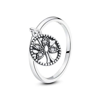 925 Sterling Silver Women’s Ring – Crown, Heart & Wishbone Design with Crystal, Rose Gold Engagement & Wedding Jewelry