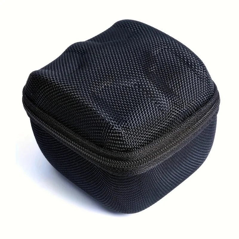 Black Watch Storage Box - Hard Protective Case with Velvet Lining and Soft Pillows for Jewelry & Watch Organization