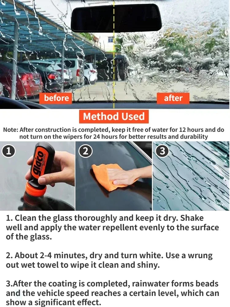 Soft99 Glaco Car Windshield Rain Repellent — Glass Hydrophobic Coating & Oil Film Remover for Anti-Rain Car Glass