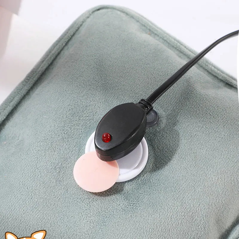 Rechargeable Electric Hot Water Bag - Soft Hand Warmer with EU Plug - Reusable and Convenient Pocket-Sized Warmth for Winter