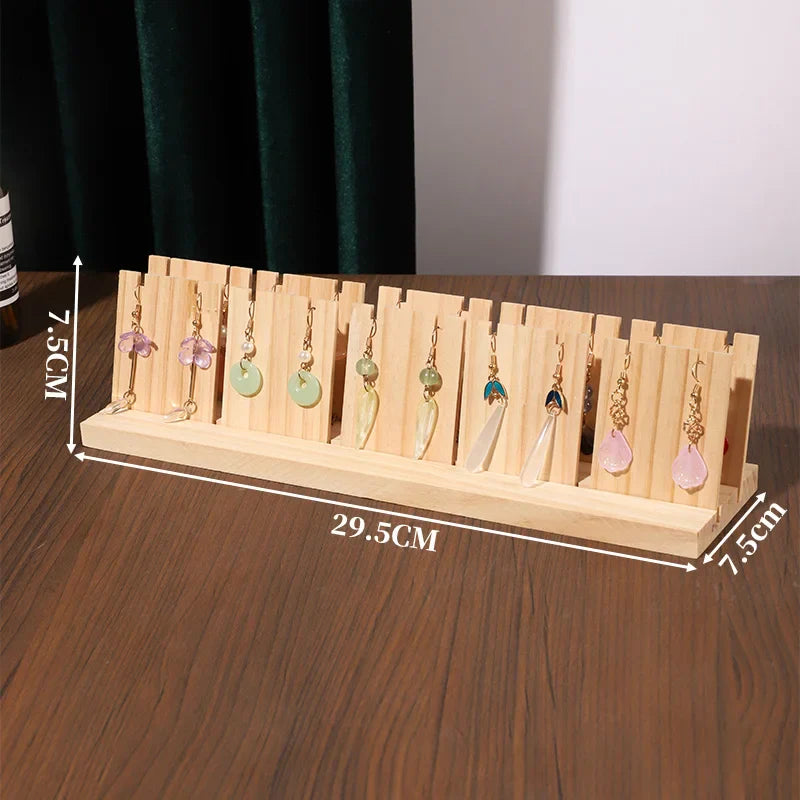 Wood Earring Display Stand – Jewelry Holder & Earring Card Organizer