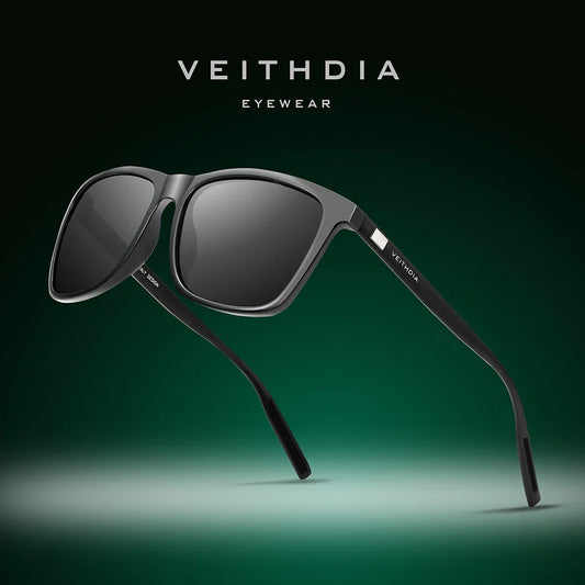 VEITHDIA Retro Sunglasses 6108 - Unisex Polarized Aluminum+TR90 Vintage Eyewear for Men & Women