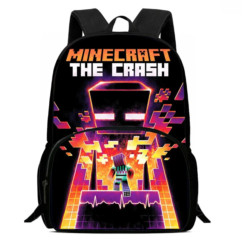 Mini-Craft Kids School Backpack Set — Front Pocket Backpack, Shoulder Bag & Pencil Case for Boys & Girls Ages 5-10