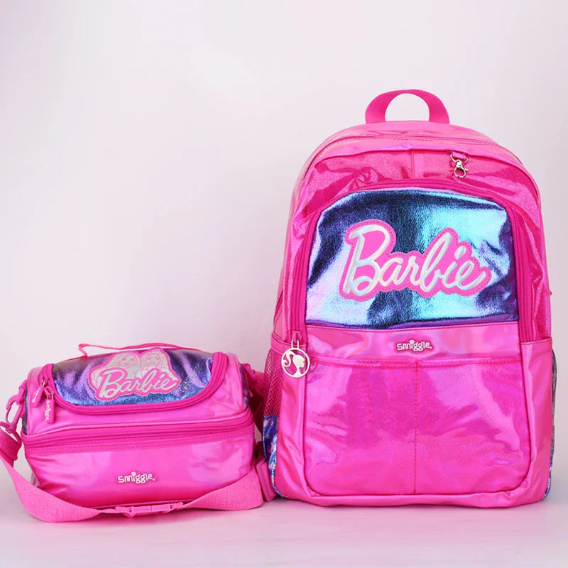 Genuine Australia Smiggle School Bag for Kids - Includes Pen Case, Lunch Bag, and Double Shoulder Backpack, Ideal Gift for Girls