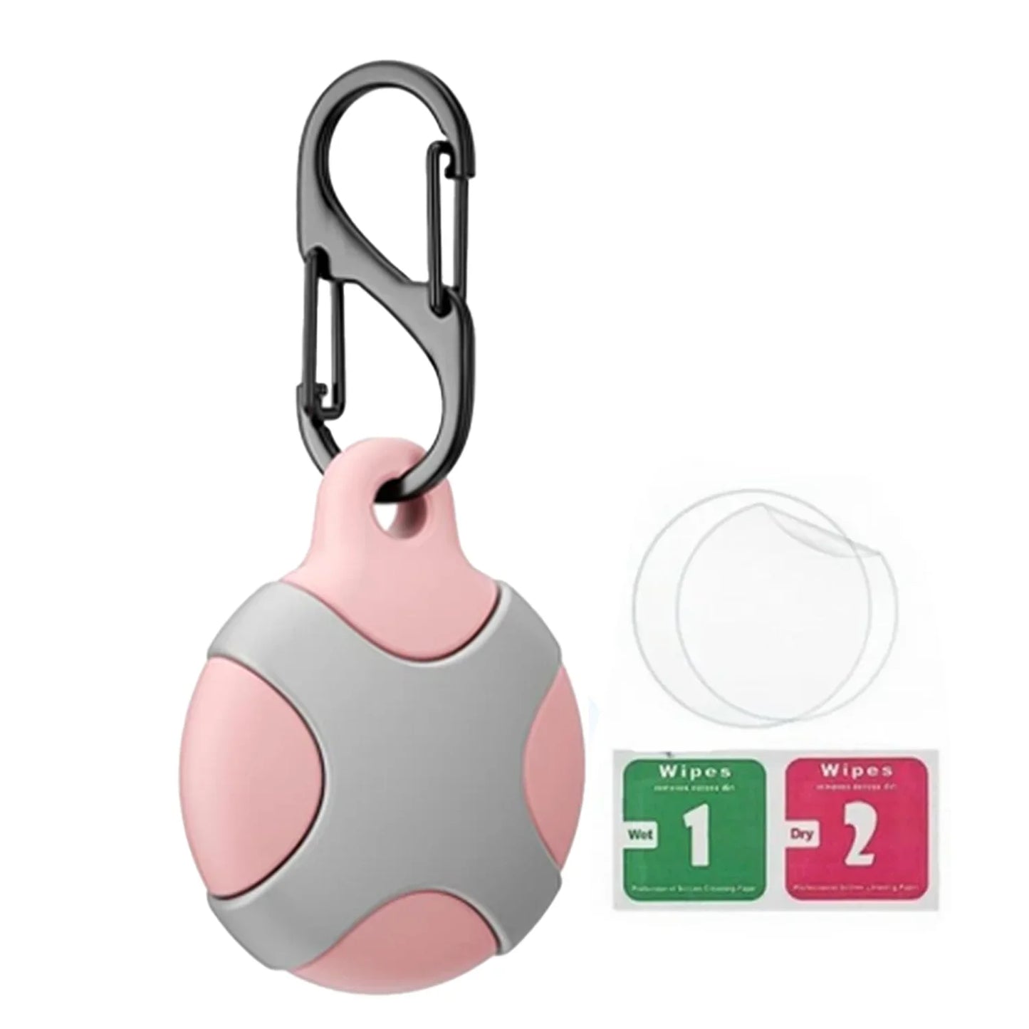 Airtag Holder Keychain — Genuine Leather Handmade Case, Scratch-Resistant Key Ring for Dog Collar & Luggage Cover